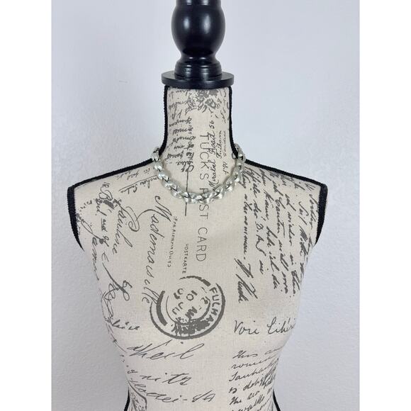 B27 Lisner Chunky Choker Necklace Vintage Silver Tone Statement Old Hollywood - Picture 2 of 9